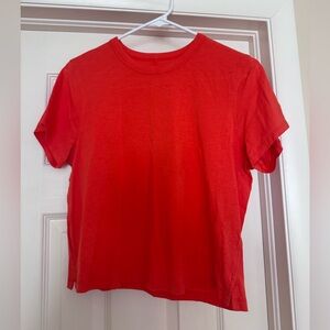 Lululemon Orange Cropped Tee